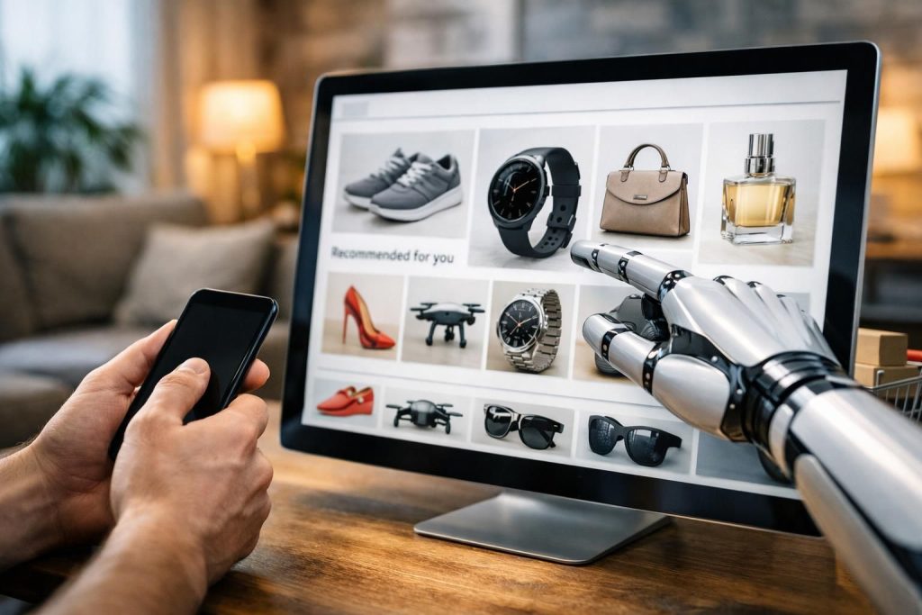 entdecken sie, wie künstliche intelligenz den e-commerce revolutioniert und erfahren sie, wer die kontrolle über produktempfehlungen übernimmt.